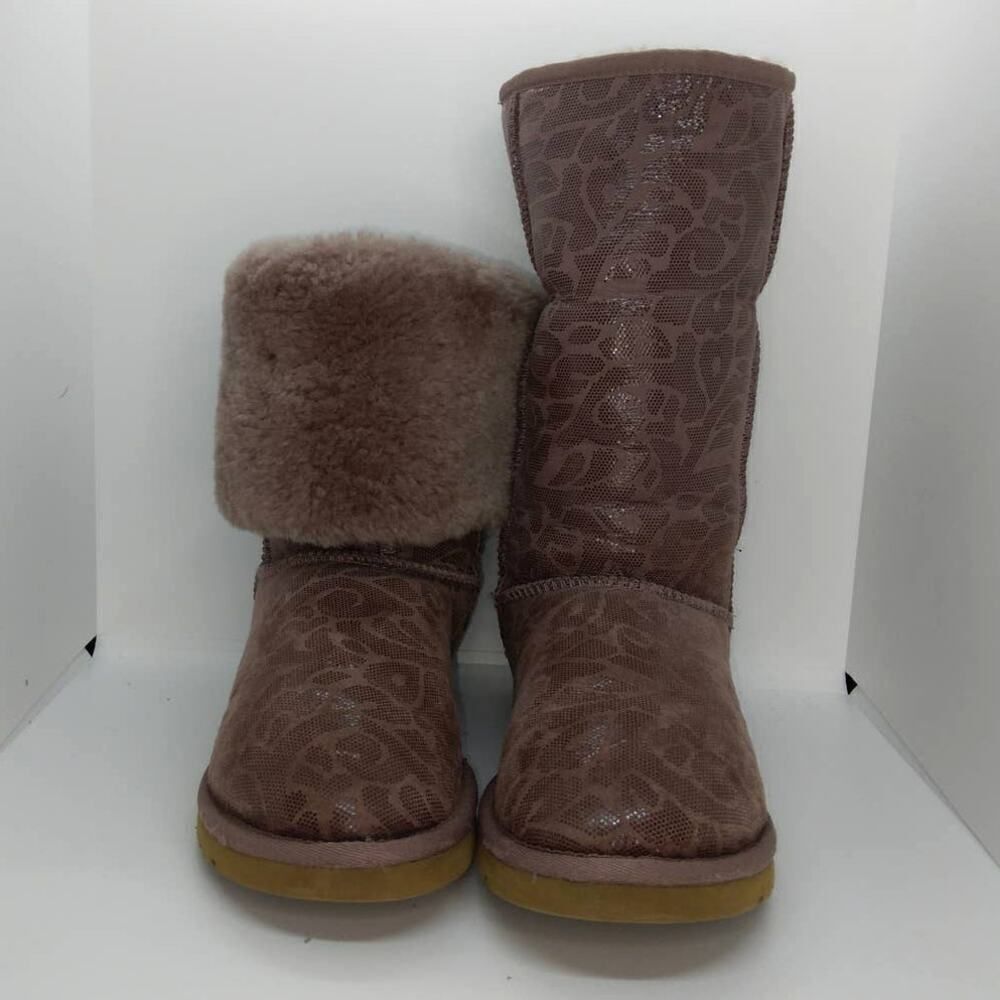 UGG Australia Vintage Women's Pre-owned Purple Sheepskin Boots - sz. 6 RARE!! - Picture 2 of 6